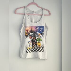 Disney Kingdom Hearts Tank Top Medium King Mickey Sora Riku Axel Donald Goofy